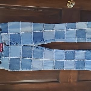 3 - ZANA DI JEANS Vintage Low rise Patchwork BOHO Flare Jean